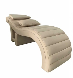 New High-End S-Shaped Eyelash & Beauty Salon <b>Bed</b> with Modern Design Leather Wood Frame Curved Feature - Product Image 1