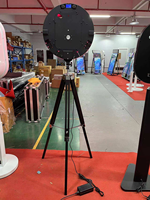 Aipaile Anneau lumineux LED en métal pour iPad avec télécommande Wi-Fi pour cabine photo, kiosque selfie de mariage et station de partage sur les réseaux sociaux (100 kg)