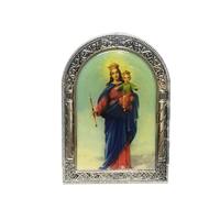 Notre-Dame de Grâce, icône miraculeuse de Marie debout, décoration de la chapelle domestique, médaille religieuse, statues et plaque, cadre d'icône