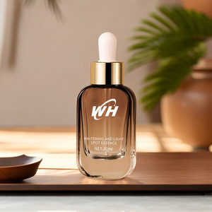 Square Dropper Glass <b>Bottle</b> 30ml Matte Brown Cosmetic Packaging Whitening Essence Dispensing <b>Bottle</b> - Product Image 1