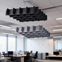 Panneaux acoustiques suspendus en feutre PET, à fentes, emboîtables, 60x60cm, insonorisants, fabrication OEM