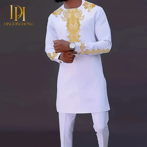 Items Sold in Bulk a New Style Middle Eastern Casual White Loose Shirt Set Woven for Summer Elegant <strong>Clothing</strong> - Product Image 2