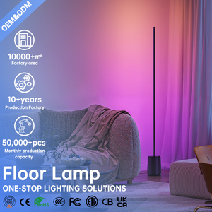 Lámpara de Pie LED Moderna con Sincronización Musical y Personalización de Color DIY, Adecuada para Dormitorio y Sala de Estar - Product Image 1