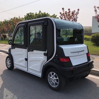 Voiture électrique mini personnalisée à batterie lithium pour trajets courts, patrouille communautaire, suspension McPherson, lumineuse