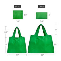 Sac à provisions pliant écologique Sacs fourre-tout en polyester pliables avec impression personnalisée Sac fourre-tout réutilisable extra large Lo pliable