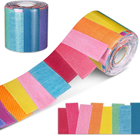 Autocollants adhésifs colorés à motifs imitation tissu pour loisirs créatifs de maternelle, décoration de tableau d'affichage et de tableau noir pour enfants