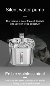 2.2L Stainless Steel Pet Drinking Water Fountain Automatic Cat Water <strong>Bowl</strong> Dispenser Cat Water Fountain for Sale - Product Image 5