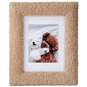 تخصيص لينة الجلد ودية الشعور جودة عالية الضأن الصوف إطار الصورة الخشب - Product Image 1