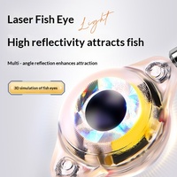Lampe LED de pêche à double anneau pivotant The Brave Sports, style américain, avec bouton lumineux, pour attirer les poissons, matériel de pêche en plastique, vente en gros