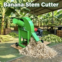Broyeur de tiges de plantains à moteur essence, lame en acier au manganèse robuste pour l'élevage agricole tropical