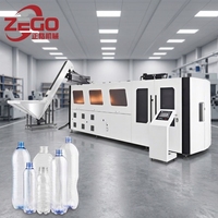 Ligne de production de remplissage d'eau en bouteilles en plastique pour boissons, automatique, 600 BPH, 5 gallons, contrôlée par PLC, avec économie d'énergie