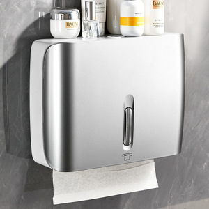 Meiruide Wall Mounted Toilet <b>Paper</b> Holder Rectangular Light Gray Luxury Style <b>Paper</b> Dispenser - Product Image 3