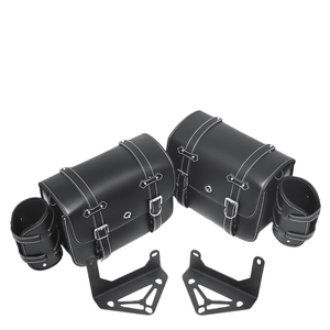 Sacoches latérales vintage pour <span class=keywords><strong>moto</strong></span> CL avec doublure de rangement murale en cuir, 45L, garantie 5 ans - Product Image 6