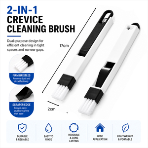 Cepillo de limpieza ecológico para rieles de ventanas de plástico, con cerdas de nailon, mini cepillo para grietas profundas y teclados, para limpieza. - Product Image 2