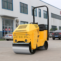 FYL860 Offre Spéciale double tambour hydraulique petit 800kg route rouleau compacteur bouton vibration control par essence diesel moteur