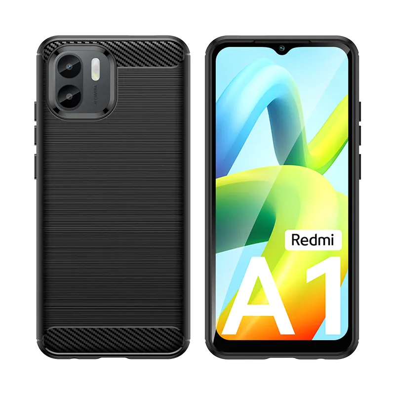 Carbon Fiber Shockproof Soft TPU phone case Back Cover Case For XiaoMi A1