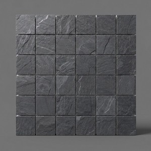 Piastrella a Mosaico Valona Nera 5x5, 30x30 Cm, Rettificata, Testurizzata, Opaca, Spessore 8,5 Mm - Product Image 1
