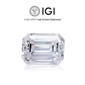 Diamant de laboratoire de forme émeraude, luxe intemporel, couleur F, clarté VS1, qualité supérieure, certifié IGI, coupe raffinée en escalier, étincelant - Product Image 2