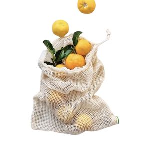 Juego de Bolsas de Malla de Algodón Orgánico Reutilizables y Ecológicas para Compras, Frutas, Verduras y Lavandería - Product Image 6