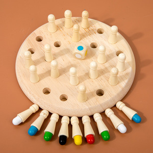 Trẻ em đầy màu sắc Bộ nhớ cờ vua bằng gỗ trò chơi máy tính để bàn cho Logic trí thông minh suy nghĩ cho cha mẹ-con du lịch làm bằng nhựa - Product Image 4