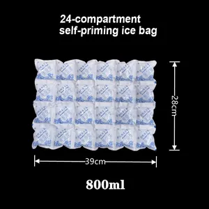 Wholesale Reusable Absorption Water 12 16 24 Cells Seafood Food Delivery Aviation Ice Bag Freezer Cool Gel Ice Packs Pack Bags