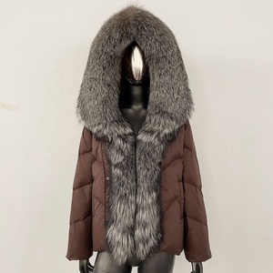 Nouvelle doudoune d'hiver 2026, col en fourrure de renard, capuche, manteau d'hiver haut de gamme pour femmes, fourrure, <span class=keywords><strong>duvet</strong></span> de canard blanc épais - Product Image 1