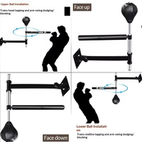 Entraîneur de vitesse de boxe MMA mural, barre de frappe rotative, ballon de frappe en PU, multifonction