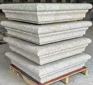 قوالب رأس أعمدة مخصصة من الحجر المستوحى، تصميم عمود روماني حديث مجوف، أغطية رخامية للبناء الخرساني للاستخدام في الفنادق - Product Image 1