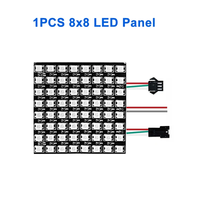 WS2812B Module d'écran matriciel pour panneau LED flexible RVB 8X8 16x16 32x32 Pixel Adressable individuellement App Control DC5V
