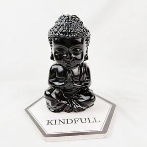 หินออบซิเดียนสีดำธรรมชาติคุณภาพสูงเกรดพรีเมียม สำหรับงานแกะสลักและทำเครื่องประดับ  งานฝีมือจากอัญมณี สำหรับการทำสมาธิ ขายส่ง - Product Image 1