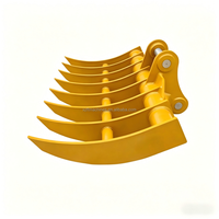Râteau d'excavatrice de 1500 mm pour machine CAT305, accessoire de nettoyage du sol robuste