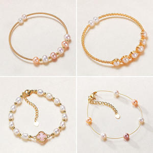 Bracelet en perles d'eau douce de haute qualité, à longueur réglable, tendance, vente directe du fabricant, collier de perles colorées - Product Image 1