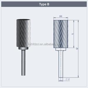 Fresa Rotativa de Columna Redonda Tipo B de Doble/Corte Único para Desbarbado y Corte - Product Image 2