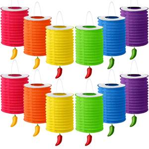 Linterna creativa para festivales, suministros para fiestas, papel plegable, farolillos para festivales de México, farol <span class=keywords><strong>Lampion</strong></span> de papel para órganos - Product Image 3