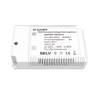 Controlador LED de Silicio EUCHIPS 24V DC 40W, Salida de Voltaje Amplio Constante, Tipo <span class=keywords><strong>Triac</strong></span> de Salida Única, 50/60Hz, Certificado CE - Product Image 4