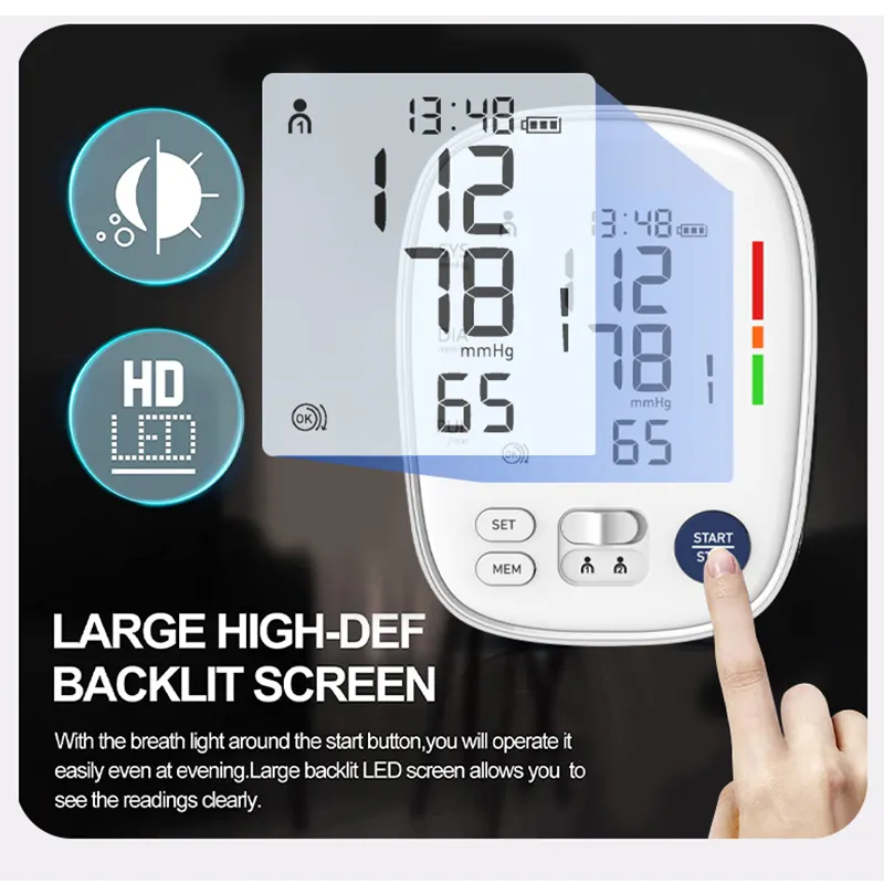 Monitor digitale della pressione sanguigna del braccio di alta qualità, pressione sanguigna della macchina del braccio, macchina domestica della pressione sanguigna