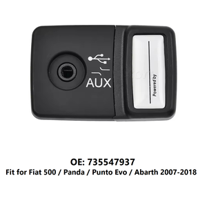 735547937 Remplacement de la prise de lecteur multimédia USB AUX compatible avec Fiat 500 Panda <span class=keywords><strong>Punto</strong></span> <span class=keywords><strong>Evo</strong></span> <span class=keywords><strong>Abarth</strong></span> 2007-2018 Pièces automobiles - Product Image 1