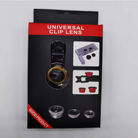 Factory Wholesale 3-in-1 Fisheye Wide-Angle Macro Phone Lens Magnifier 180 Fisheye and Macro Selfie Kit