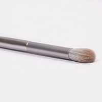 Kuas Makeup Mata Profesional Bulu Sintetis Gagang Kayu Buatan Khusus Single Pro Firm Blending Crease Logo Kustom