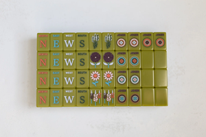Tavolo da Mahjong Mini Personalizzato per Viaggi all'Aperto con Illuminazione LED, Design Creativo Vintage Verde Oliva - Product Image 5