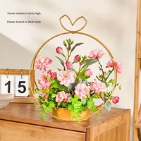 Décoration florale artificielle en soie moderne de haute qualité pour table de salon et utilisation en mariage
