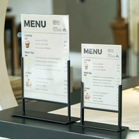 Support de menu imprimé personnalisé, étanche, pour comptoir de café, restaurant ou boutique