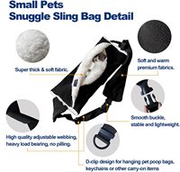 Sac de transport réglable en peluche et polaire pour reptiles, petits animaux, perroquets - Utilisation intérieure/extérieure (Noir)