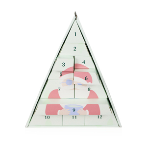 Thiết Kế Mới Tam Giác Hình Dạng Giáng Sinh Giấy Hộp Quà Tặng Cho Cookie Sô Cô La Advent Lịch Hộp Các Tông Matt Cán Dập Nổi - Product Image 1