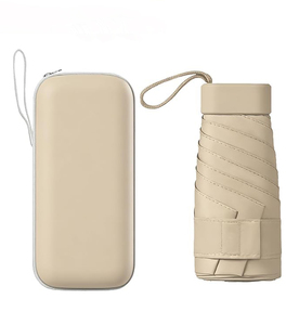 Parapluie de poche mini en gros, couleur personnalisée, petit parapluie portable ultraléger, parapluie capsule pare-soleil avec boîte en EVA - Product Image 1