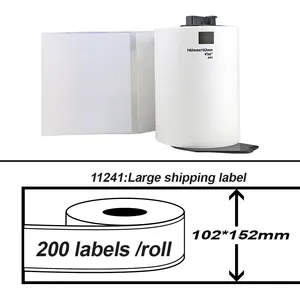 Label Kompatibel DK-11241, Label Termal Langsung DK, Printer Seri QL Kompatibel Label Pengiriman DK untuk Printer Brother