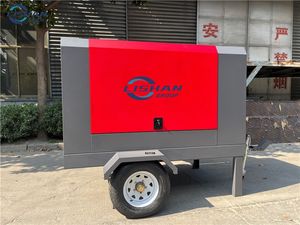 เครื่องอัดอากาศแบบสกรูเคลื่อนที่ LISHAN สำหรับงานกลางแจ้ง ใช้หล่อลื่นด้วยน้ำมัน สำหรับงานเหมืองและเหมืองหิน ใช้ไฟ AC กำลังไฟ 132 กิโลวัตต์ ระบายความร้อนด้วยอากาศ ทำงานเงียบ - Product Image 2