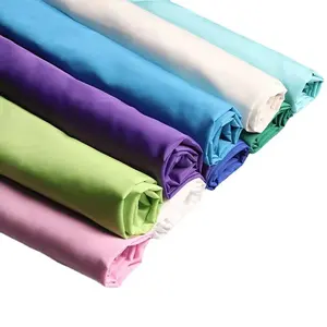 Un grade en stock bonne qualité uni teint solide 100% Polyester un côté brossé tissu/drap de lit tissu pour textile de maison