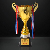 Trophées sportifs personnalisables en métal doré avec impression UV, design créatif d'usine, coupes et trophées DIY