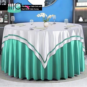 Sang trọng khách sạn tiệc dày satin ăn vuông bảng lớp phủ chống trượt chống bụi nhà hàng sáng Bóng Lụa Vòng bảng vải - Product Image 4